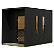 Karibu Saunahaus Laguna (L x B x H: 287,5 x 219,5 x 244 cm, Schwarz, Ohne Ofen) | BAUHAUS