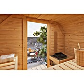 Karibu Saunahaus Miramar (L x B x H: 429 x 219,5 x 244 cm, Natur, 9 KW Ofen mit externer Steuerung) | BAUHAUS