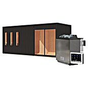 Karibu Saunahaus Hytti (9 KW Bio-Ofen mit externer Steuerung, Anthrazit, L x B x H: 113 x 196 x 228 cm) | BAUHAUS