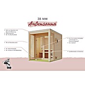 Karibu Saunahaus Heimdall (9 KW Ofen mit interner Steuerung, Natur, L x B x H: 276 x 276 x 231,5 cm) | BAUHAUS