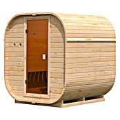 Karibu Fasssauna (9 KW Ofen mit externer Steuerung, Natur, L x B x H: 175 x 225 x 229 cm) | BAUHAUS