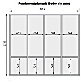 Karibu Saunahaus Heimdall (9 KW Ofen mit interner Steuerung, Natur, L x B x H: 276 x 276 x 231,5 cm) | BAUHAUS