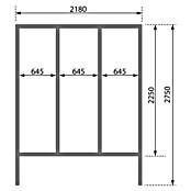 Karibu Saunahaus Quadro 1 Plus (9 KW Bio-Ofen mit externer Steuerung, Natur, L x B x H: 175 x 242,5 x 205 cm) | BAUHAUS