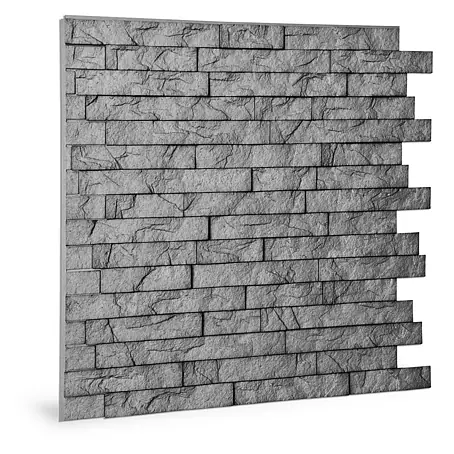 Profhome  Wandpaneel 3D 704500 Ledge Stone Portland Cement Dekorpaneel Stein Optik grau 2 m2
