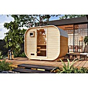 Karibu Saunahaus Quadro 1 Plus (Ohne Ofen, Natur, L x B x H: 175 x 242,5 x 205 cm) | BAUHAUS
