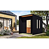 Karibu Saunahaus Tyr (L x B x H: 287,5 x 219,5 x 244 cm, Schwarz, 9 KW Ofen mit interner Steuerung) | BAUHAUS