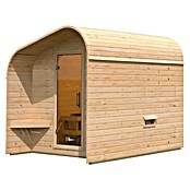 Karibu Saunahaus Quadro 1 Plus (9 KW Bio-Ofen mit externer Steuerung, Natur, L x B x H: 175 x 242,5 x 205 cm) | BAUHAUS