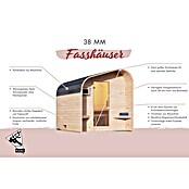 Karibu Saunahaus Quadro 1 Plus (9 KW Bio-Ofen mit externer Steuerung, Natur, L x B x H: 175 x 242,5 x 205 cm) | BAUHAUS