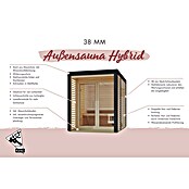 Karibu Saunahaus Heimdall (9 KW Ofen mit interner Steuerung, Anthrazit, L x B x H: 276 x 452 x 231,5 cm) | BAUHAUS