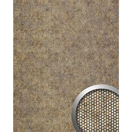 Wallface  Wandpaneel 17243 RACE Wandpaneel Design Platte 3D Runddekor bronze silber 2,60 qm