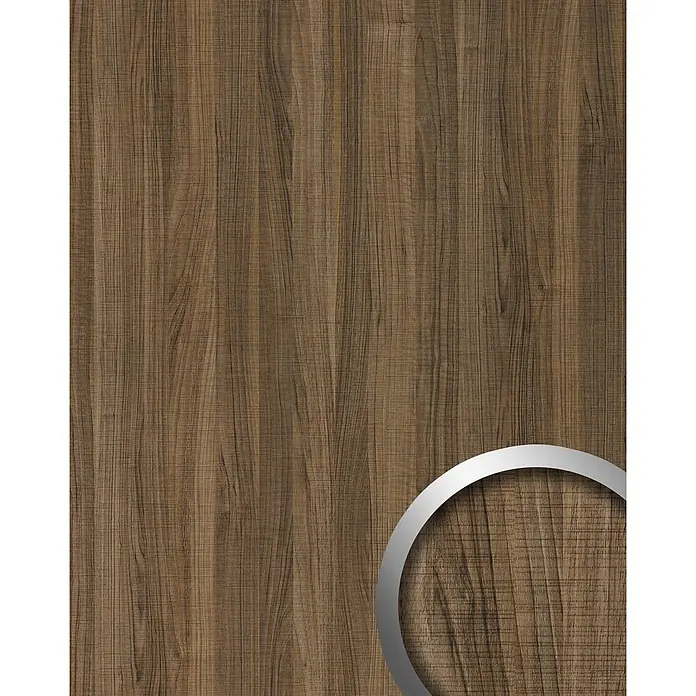 Wallface Wandpaneel 25546 Nutwood Country Nature Wandpaneel in Holz Optik matt braun 2,6 m2 - dunkel-braun, 2.600 x 1.000 mm - Dunkelbraune Holztextur mit feiner vertikaler Maserung.