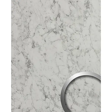 Wallface  Wandpaneel 19338 MARBLE WHITE Dekorpaneel in Marmor Optik matt weiß 2,6 m2