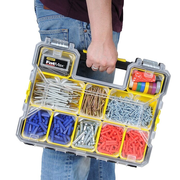 Stanley FatMax Kleinteilekoffer Flach (Anzahl Fächer: 12, Flach)