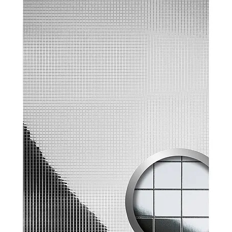 Wallface  Wandpaneel 27378 M-Style Platte Wand-paneel Metall Mosaik Dekor silber 0,96 qm