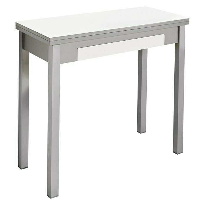 Mesa Meri (L x An: 90 x 45 cm, Material tablero de mesa: MDF, Blanco)