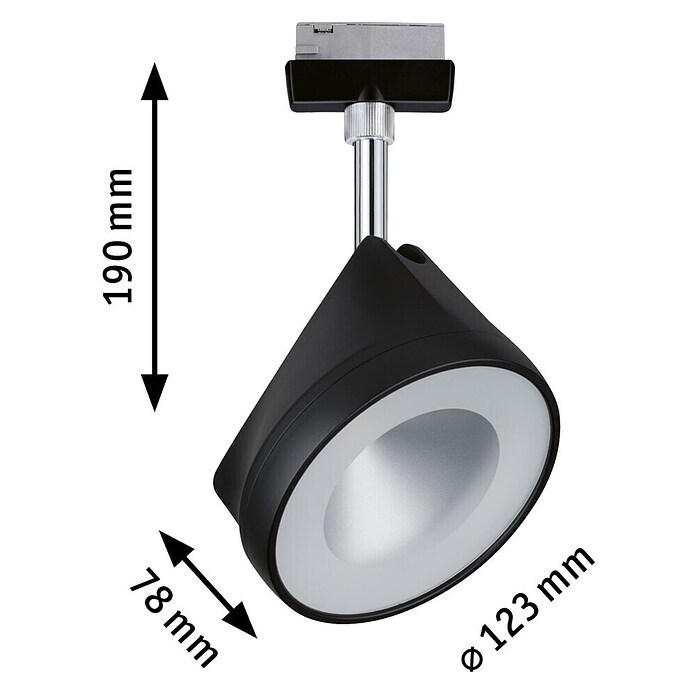 Paulmann URail LED-Spot Arena (14 W, Schwarz, Chrom, Warmweiß) | BAUHAUS