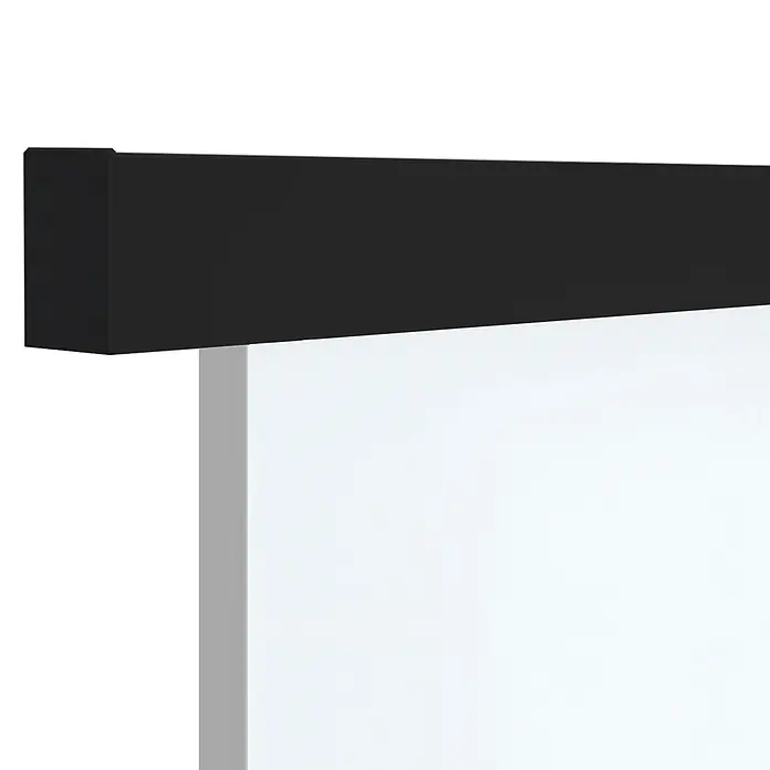 Diamond Doors Holzschiebetür-Beschlag Linea 60 Premium 2.0 - Schwarz, Art Beschlag: Geschlossen, Länge: 2.000 mm - Schwarzes Gehäuse eines Bildschirms mit weißer Anzeigefläche.