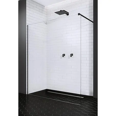 Puk  Duschwand Puk Walk IN 120 - 8 mm Glas schwarz