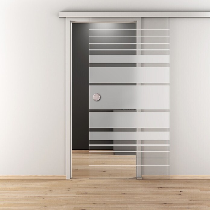 Diamond Doors Glasschiebetür-Beschlag Linea 60 Premium 2.0 (Edelstahloptik, Art Beschlag: Geschlossen, Länge: 2 200 mm) | BAUHAUS
