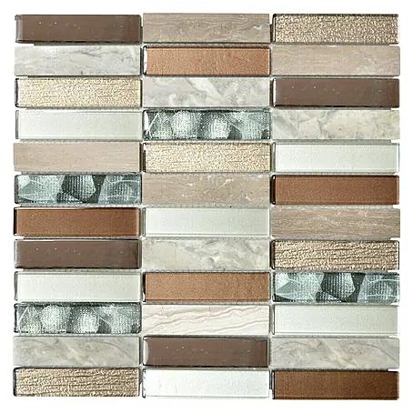 Mosaikfliese Rechteck Crystal Mix NIGHT 68X
