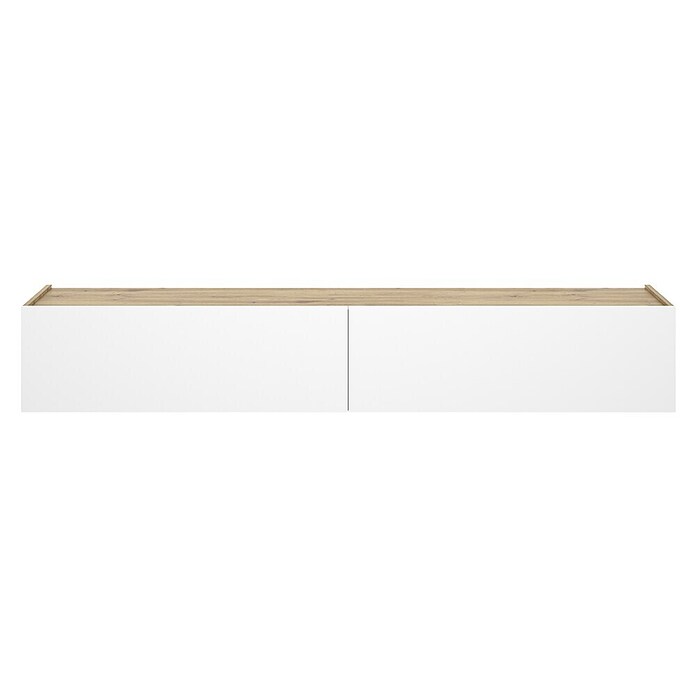 Dekit Sky Mueble para TV (L x An x Al: 35 x 180 x 29 cm, Blanco/Roble Nordic, Tipo de montaje: Colgar) | BAUHAUS