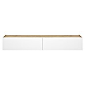 Dekit Sky Mueble para TV (L x An x Al: 35 x 180 x 29 cm, Blanco/Roble Nordic, Tipo de montaje: Colgar) | BAUHAUS