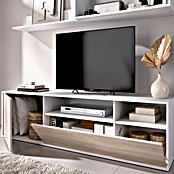 Dekit Conjunto mueble de salón Bay (Blanco/Natural, Montaje reversible, 2 pzs.) | BAUHAUS