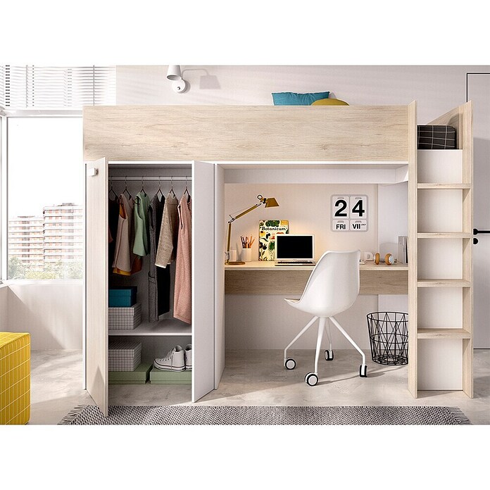 Dekit Litera Spylo (L x An x Al: 112 x 205 x 177 cm, Natural/Blanco/Alistonado) | BAUHAUS