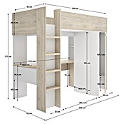 Dekit Litera Spylo (L x An x Al: 112 x 205 x 177 cm, Natural/Blanco/Alistonado) | BAUHAUS