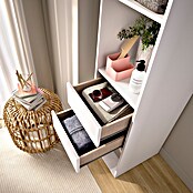 Dekit Mueble vestidor Suit (L x An x Al: 45 x 45 x 204,5 cm, Blanco/Natural, Trasera reversible) | BAUHAUS