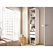 Dekit Mueble vestidor Suit (L x An x Al: 45 x 45 x 204,5 cm, Blanco/Natural, Trasera reversible) | BAUHAUS