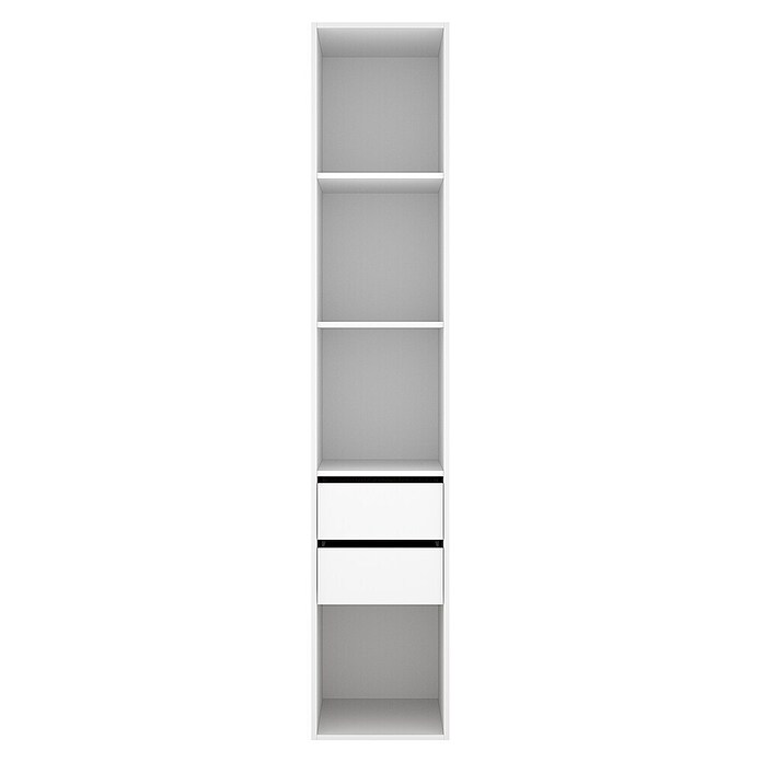 Dekit Mueble vestidor Suit (L x An x Al: 45 x 45 x 204,5 cm, Blanco/Natural, Trasera reversible) | BAUHAUS