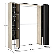 Dekit Mueble vestidor Suit (L x An x Al: 50 x 178 x 205 cm, Natural/Grafito, Melamina) | BAUHAUS