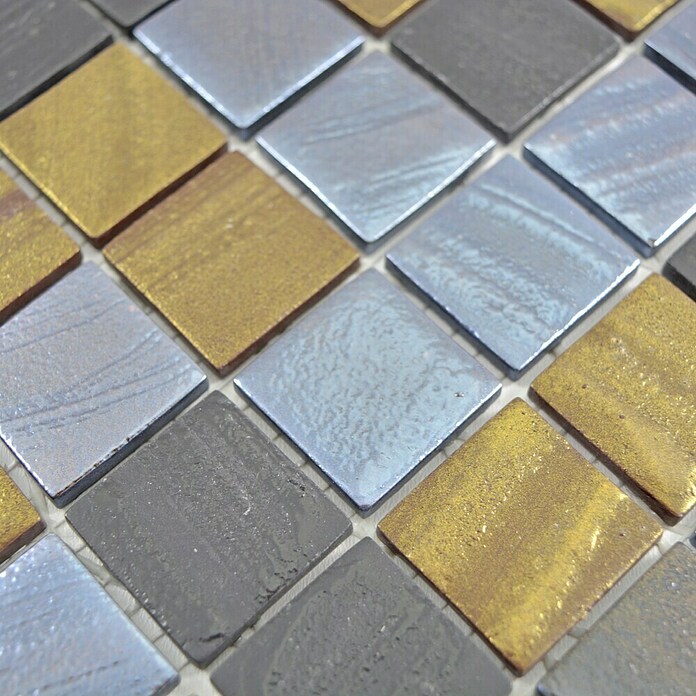 Mosaikfliese Quadrat Eco Mix TINA 357 (31,5 x 31,5 cm, Schwarz/Anthrazit, Matt)