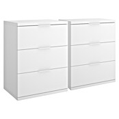 Dekit Mesita de noche Río (L x An x Al: 34,2 x 42 x 56,8 cm, Blanco, 2 ud.) | BAUHAUS