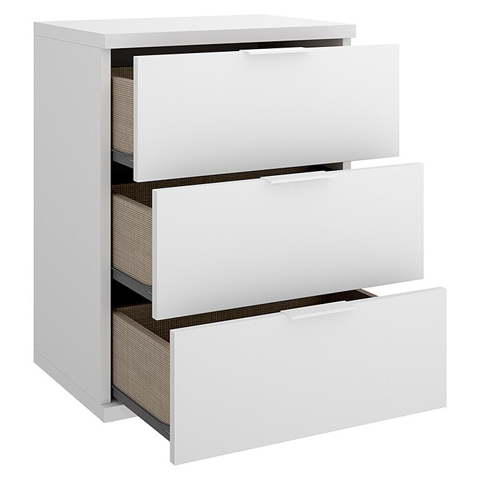 Dekit Mesita de noche Río (L x An x Al: 34,2 x 42 x 56,8 cm, Blanco, 2 ud.) | BAUHAUS