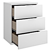 Dekit Mesita de noche Río (L x An x Al: 34,2 x 42 x 56,8 cm, Blanco, 2 ud.) | BAUHAUS