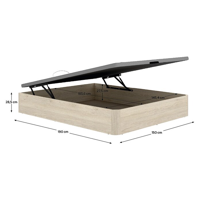 Dekit Canapé Round (190 x 150 x 32 cm, Roble Cambrian, Abatible) | BAUHAUS