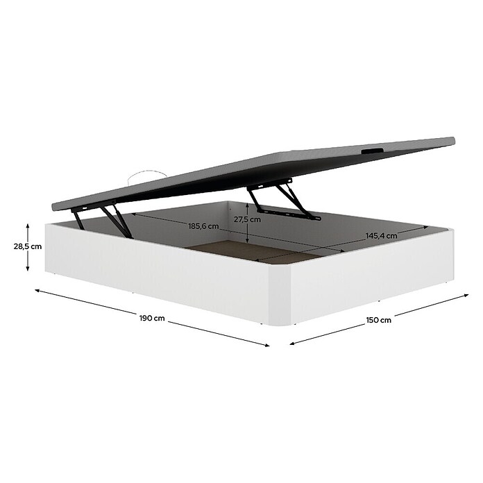 Dekit Canapé Round (190 x 150 x 32 cm, Blanco, Abatible) | BAUHAUS