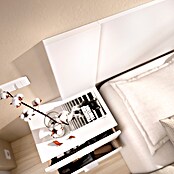 Dekit Cabecero de cama con mesitas Len (L x An: 34,2 x 251 cm, Blanco, Específico para: Cama de 150 cm) | BAUHAUS