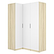 Dekit Armario para ropa Emax (L x An x Al: 95 x 142,2 x 203,5 cm, Roble claro/Blanco, Rinconero, Espesor: 15 mm) | BAUHAUS