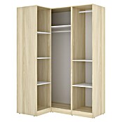 Dekit Armario para ropa Emax (L x An x Al: 95 x 142,2 x 203,5 cm, Roble claro/Blanco, Rinconero, Espesor: 15 mm) | BAUHAUS