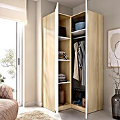 Dekit Armario para ropa Emax (L x An x Al: 95 x 96,9 x 203,5 cm, Roble claro/Blanco, Rinconero, Espesor: 15 mm) | BAUHAUS