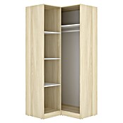 Dekit Armario para ropa Emax (L x An x Al: 95 x 96,9 x 203,5 cm, Roble claro/Blanco, Rinconero, Espesor: 15 mm) | BAUHAUS