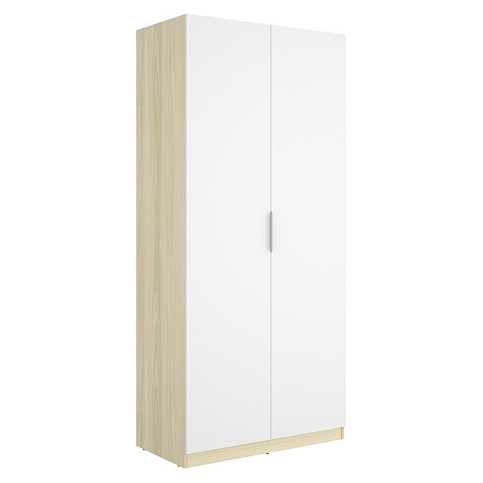 Dekit Armario para ropa Emax (L x An x Al: 51,4 x 91 x 203,5 cm, Roble claro/Blanco, Espesor: 15 mm) | BAUHAUS