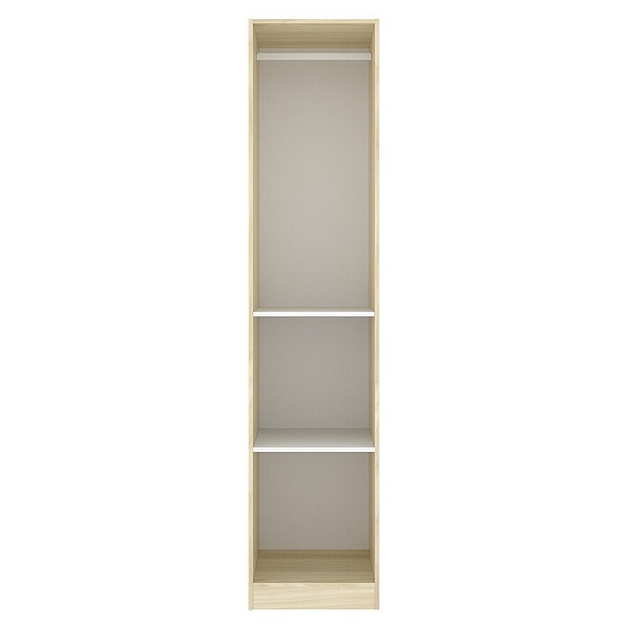 Dekit Armario para ropa Emax (L x An x Al: 51,4 x 45,5 x 203,5 cm, Roble claro/Blanco, Espesor: 15 mm) | BAUHAUS