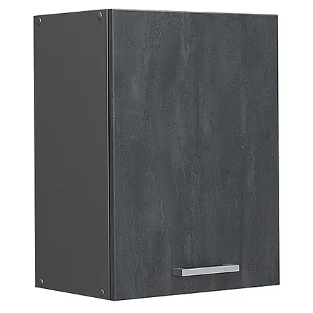 Vicco  Schrankküche R-Line Schwarz Beton