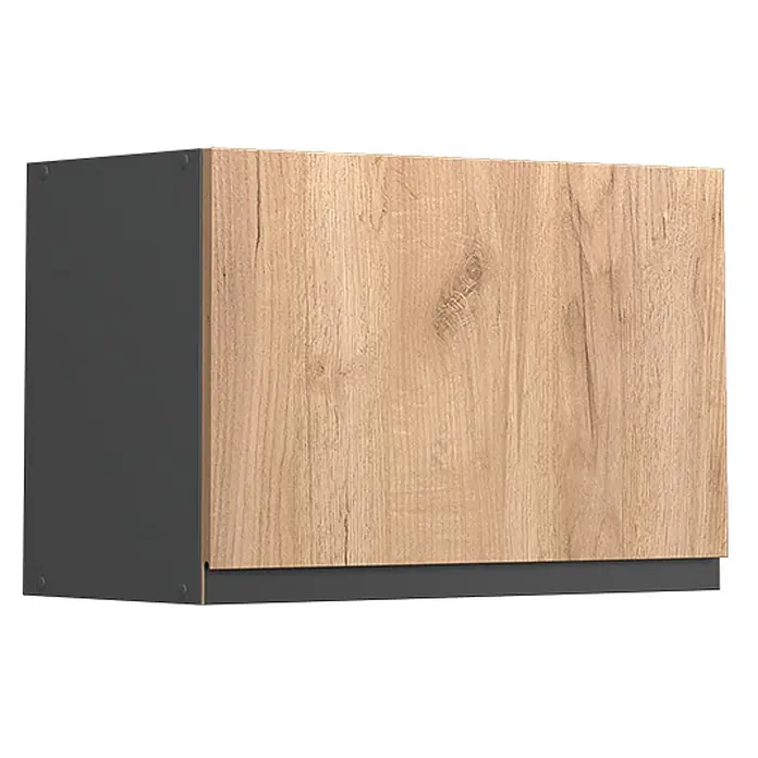 Vicco Hängeschrank R-Line, Goldkraft Eiche, 60 cm -  - Oberschrank mit heller Holzmaserungstür und dunkelgrauem Korpus.