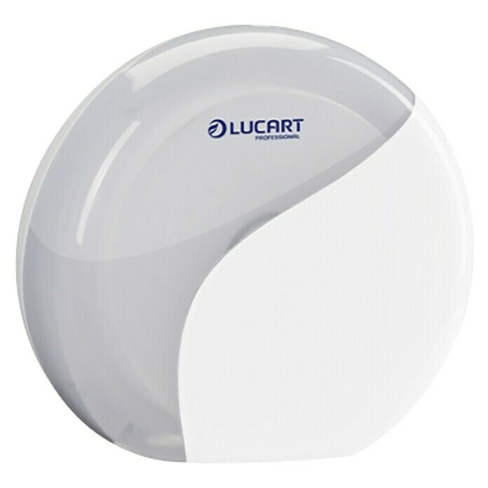 Lucart Professional Toilettenpapier-Spender Mini-JumboInkl. Mini Jumbo-Rolle mit 750 Blatt, Weiß Front View