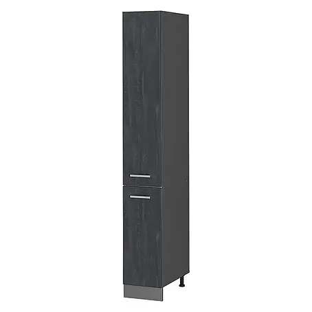 Vicco  Schrankküche R-Line Schwarz Beton